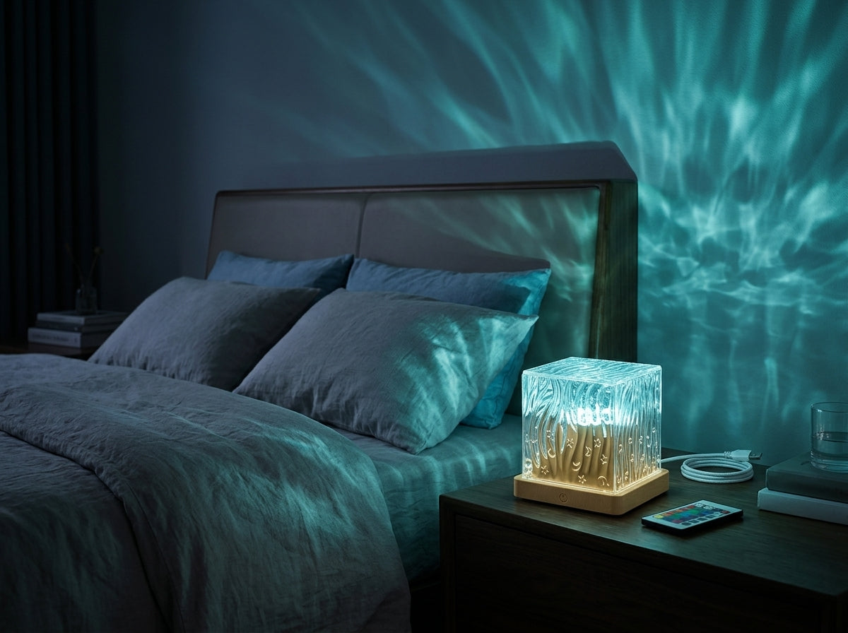 Ocean Wave Projector Light Lamp casting calm waves